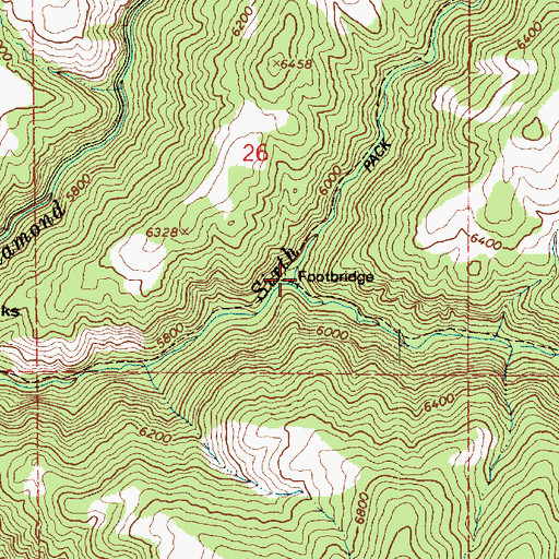 Topographic Map of Fifth Water Creek, UT