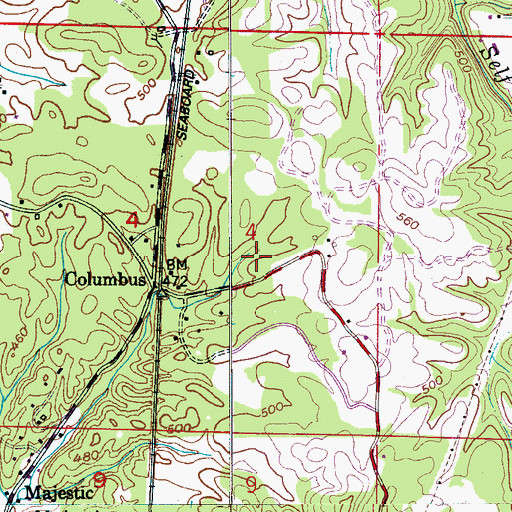 Topographic Map of Creel Cemetery, AL