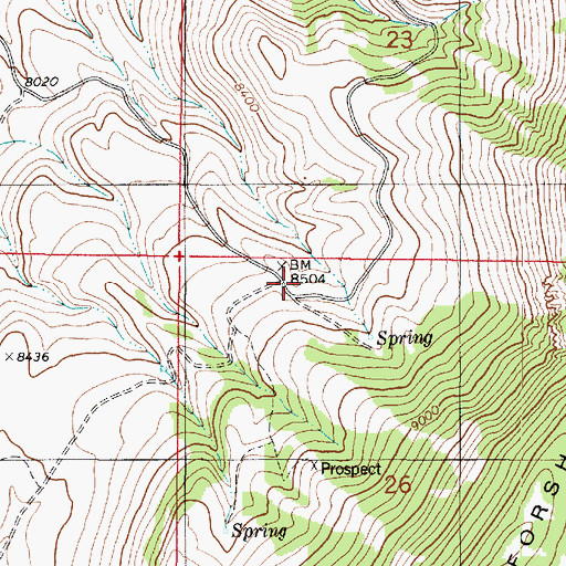 Topographic Map of Forshea Trough, UT