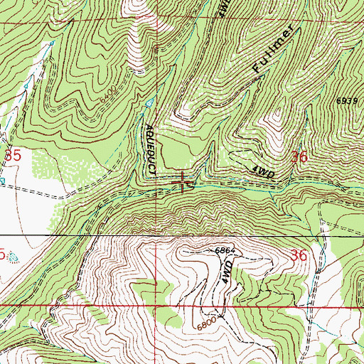 Topographic Map of Fullmer Hollow, UT