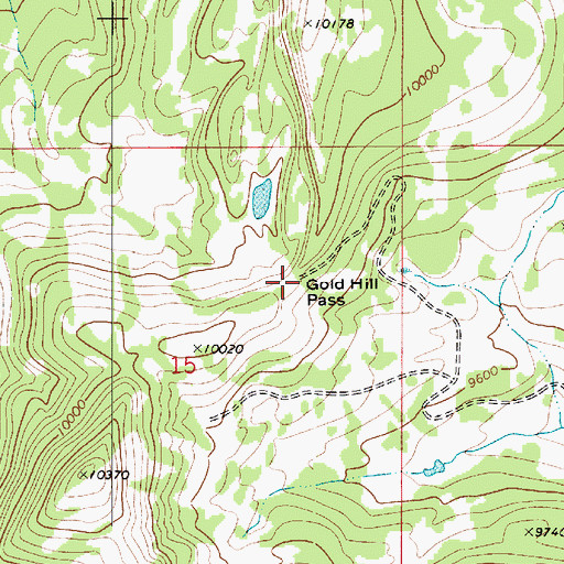 Topographic Map of Gold Hill Pass, UT