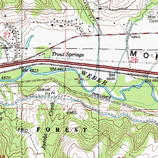 Topographic Map of Gordon Creek, UT
