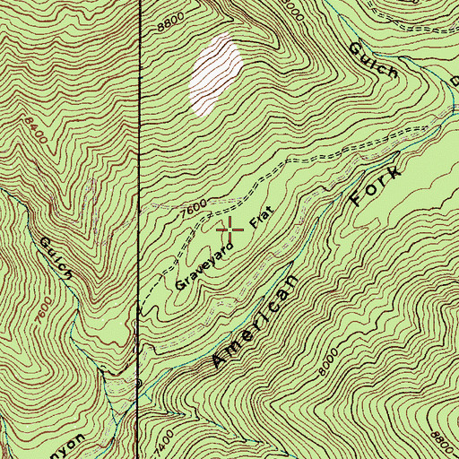 Topographic Map of Graveyard Flat, UT