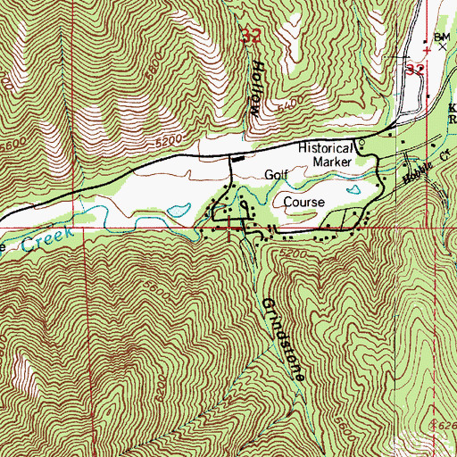 Topographic Map of Grindstone Canyon, UT
