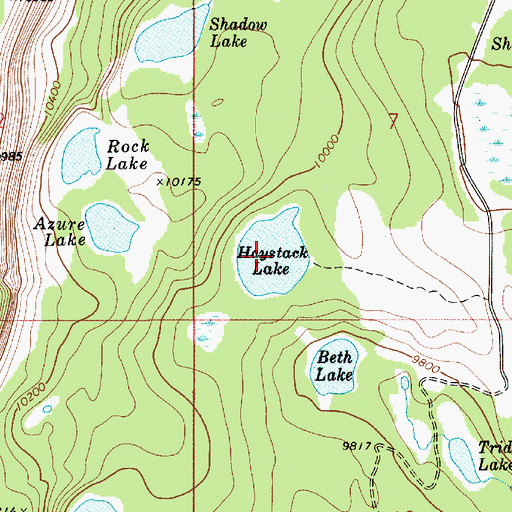 Topographic Map of Haystack Lake, UT