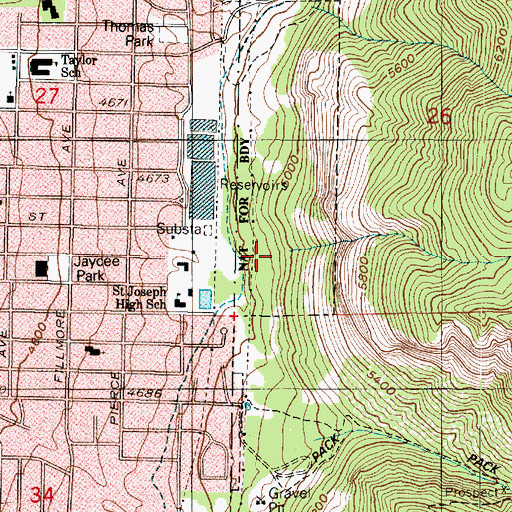 Topographic Map of Hidden Valley, UT