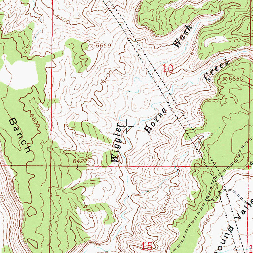 Topographic Map of Horse Creek, UT