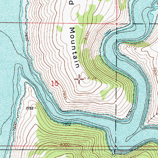 Topographic Map of Island Mountain, UT