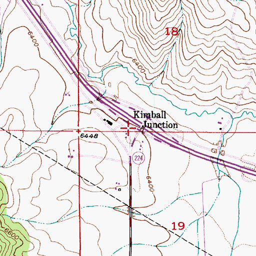 Topographic Map of Kimball Junction, UT