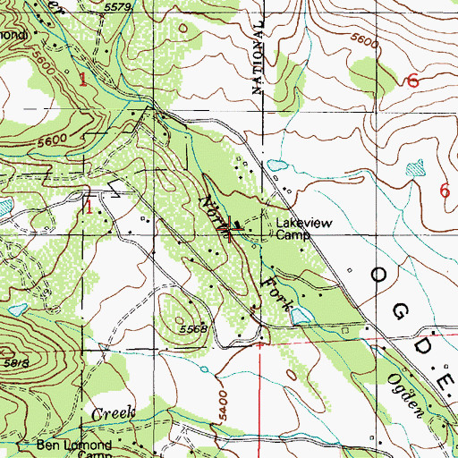 Topographic Map of Lakeview Camp, UT