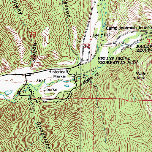 Topographic Map of Left Fork Hobble Creek, UT