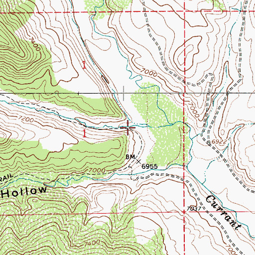 Topographic Map of Little Dry Hollow, UT