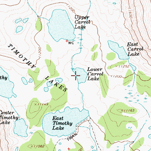 Topographic Map of Lower Carroll Lake, UT