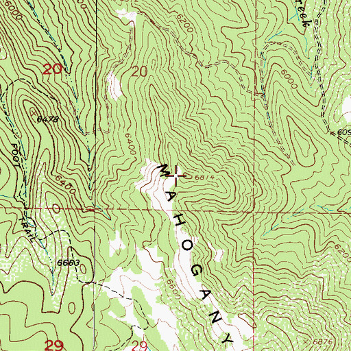 Topographic Map of Mahogany Ridge, UT