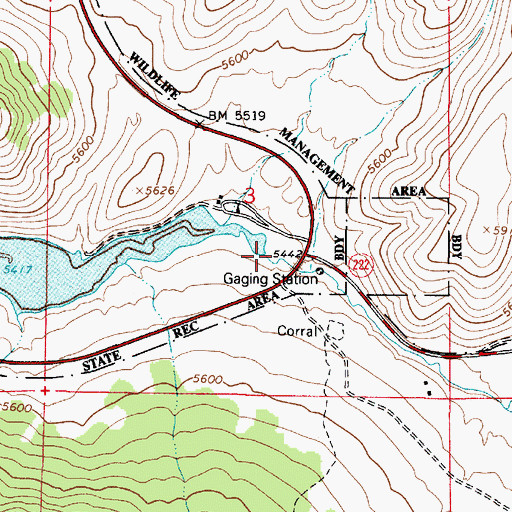 Topographic Map of Main Creek, UT