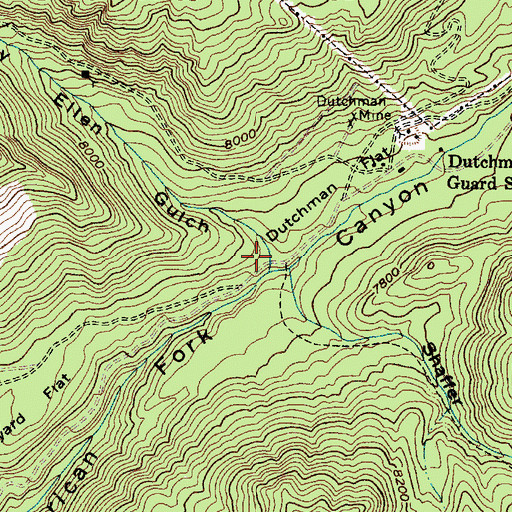 Topographic Map of Mary Ellen Gulch, UT