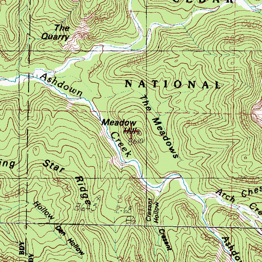 Topographic Map of Meadow Hill, UT