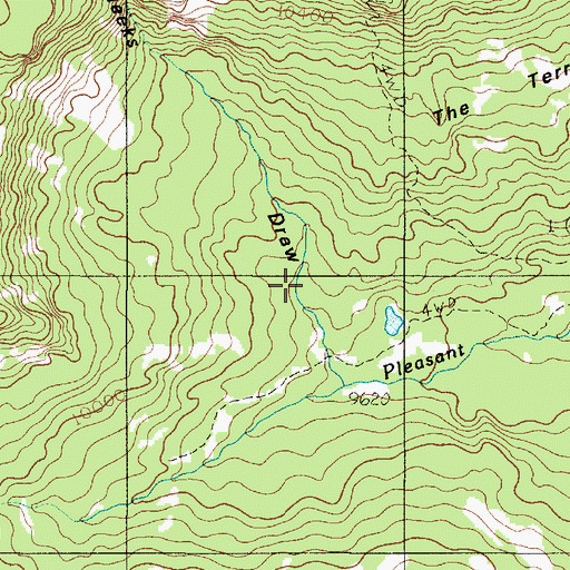Topographic Map of Meeks Draw, UT