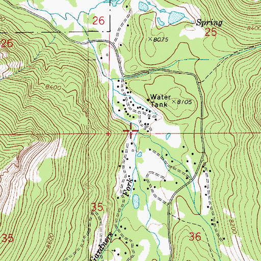 Topographic Map of Middle Fork Weber River, UT