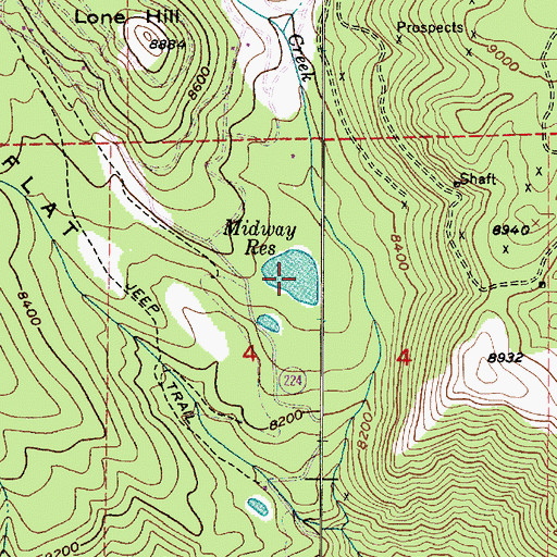 Topographic Map of Midway Reservoir, UT