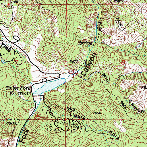 Topographic Map of Mill Canyon, UT