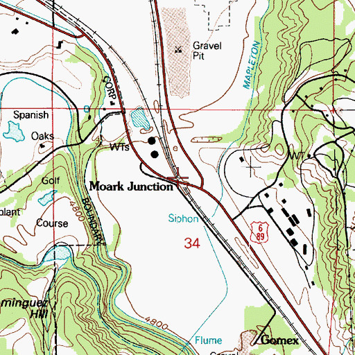 Topographic Map of Moark Junction, UT