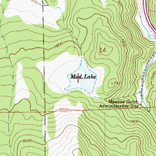 Topographic Map of Mud Lake, UT