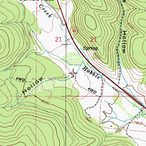 Topographic Map of Murdock Hollow, UT