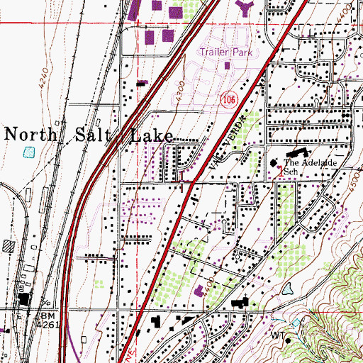 Topographic Map of North Salt Lake, UT