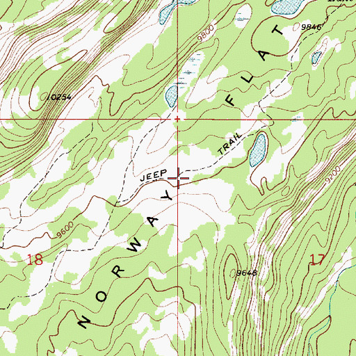 Topographic Map of Norway Flat, UT