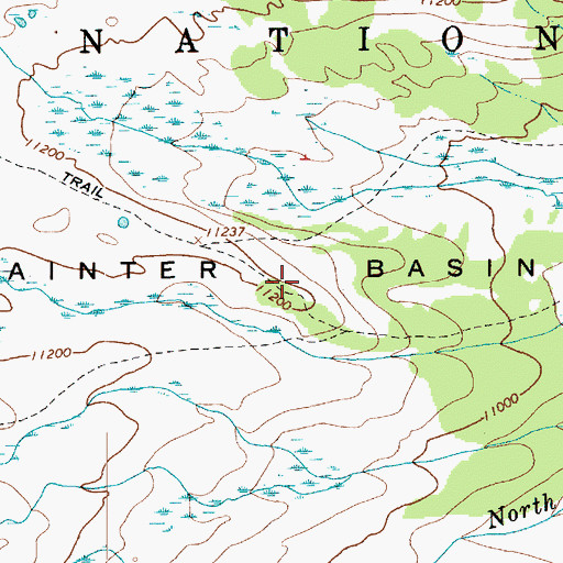 Topographic Map of Painter Basin, UT