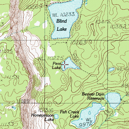Topographic Map of Pear Lake, UT