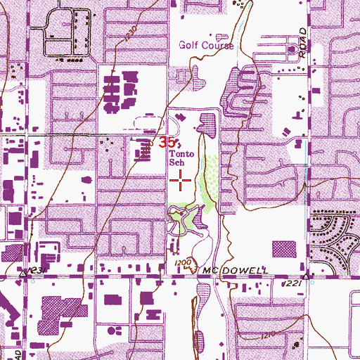 Topographic Map of Eldorado Park, AZ