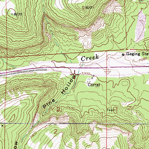 Topographic Map of Pine Hollow, UT
