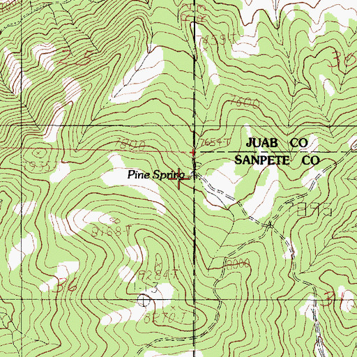 Topographic Map of Pine Spring, UT