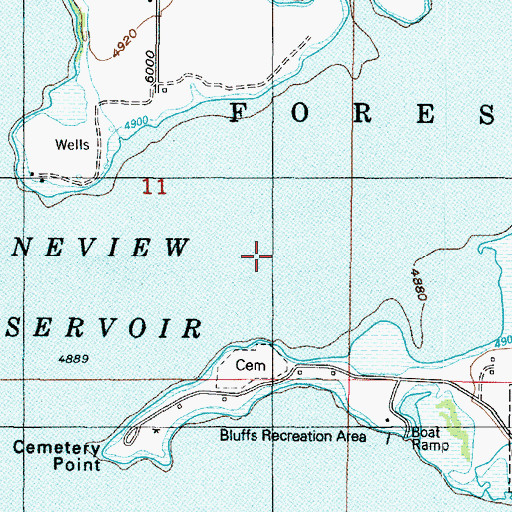 Topographic Map of Pineview Reservoir, UT