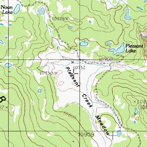 Topographic Map of Pleasant Creek Meadow, UT