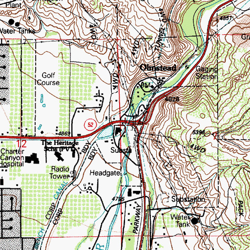 Topographic Map of Provo Canyon, UT