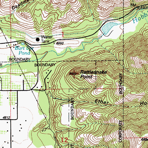 Topographic Map of Rattlesnake Point, UT