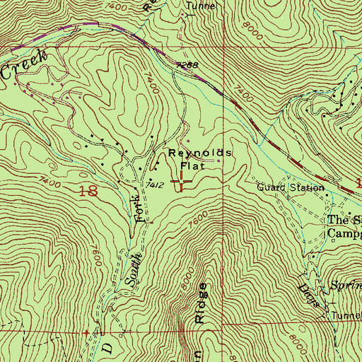 Topographic Map of Reynolds Flat, UT