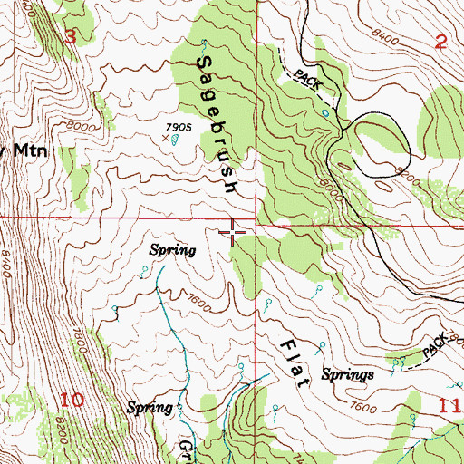 Topographic Map of Sagebrush Flat, UT
