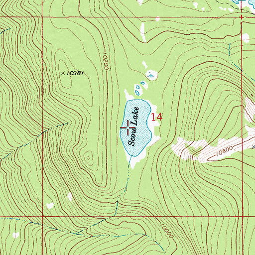 Topographic Map of Scow Lake, UT