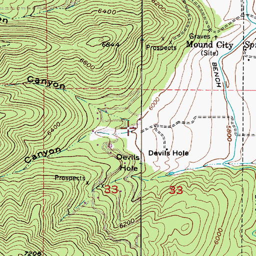 Topographic Map of Sids Canyon, UT
