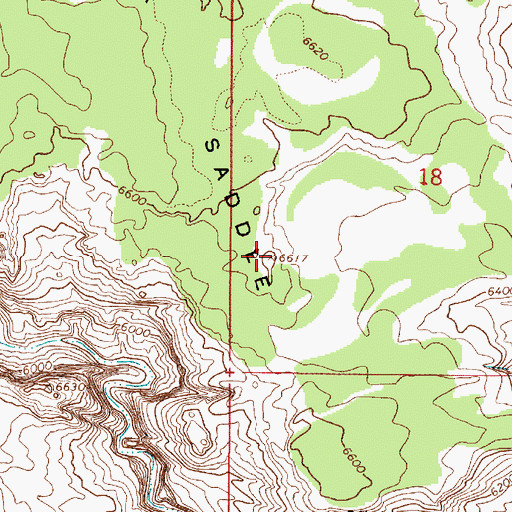 Topographic Map of Slickrock Saddle Bench, UT