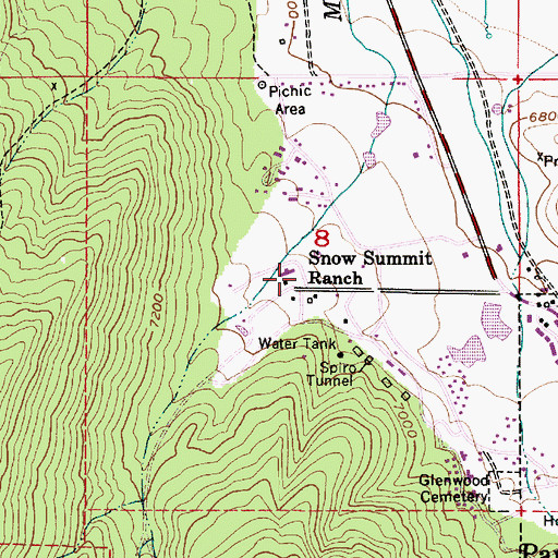 Topographic Map of Snow Summit Ranch, UT
