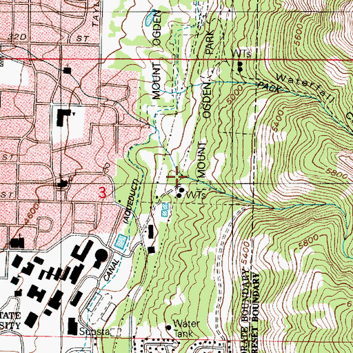 Topographic Map of Strongs Canyon, UT