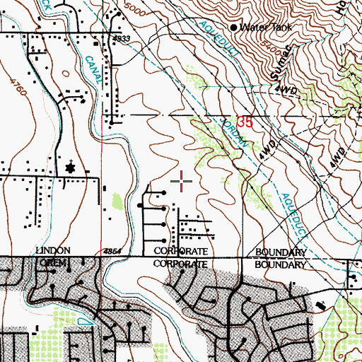Topographic Map of Sumac Hollow, UT