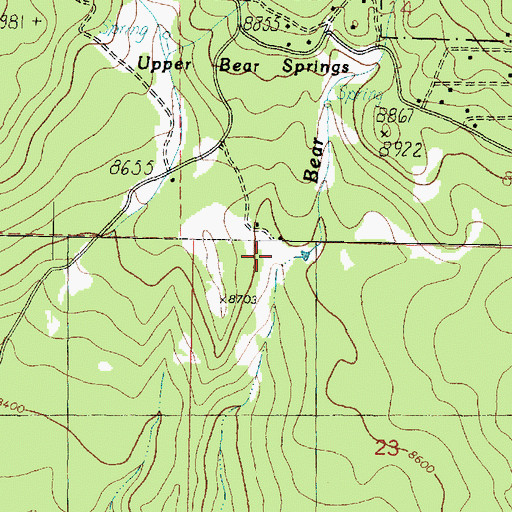 Topographic Map of Upper Bear Spring, UT