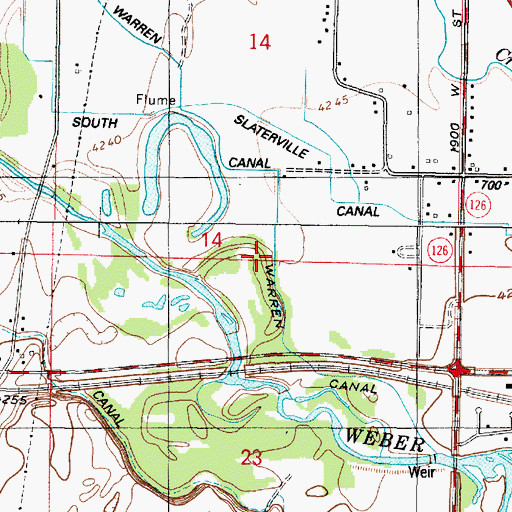Topographic Map of Warren Canal, UT