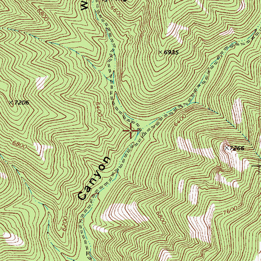 Topographic Map of Water Canyon, UT